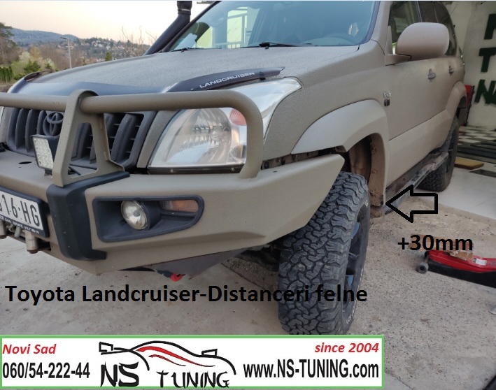toyota landcruiser 2012 2013 6x139.7 distanceri 30mm ugradnja novi sad ns tuning
